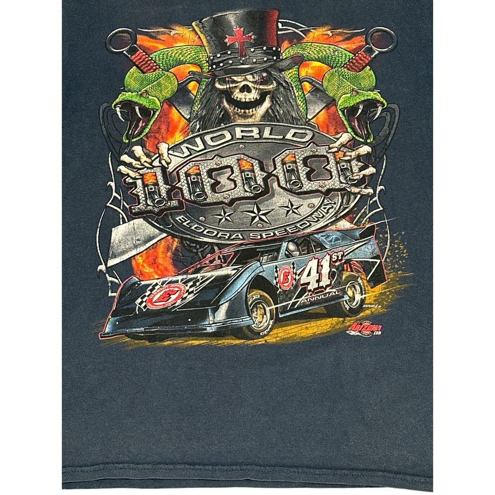 Eldora Speedway 41st Annual World100 SprintCar Racing Gildan Ultra T-Shirt SizeM